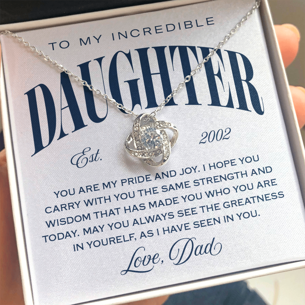 Halo Pendant Necklace, From Dad to Daughter, Greatness In Yourself