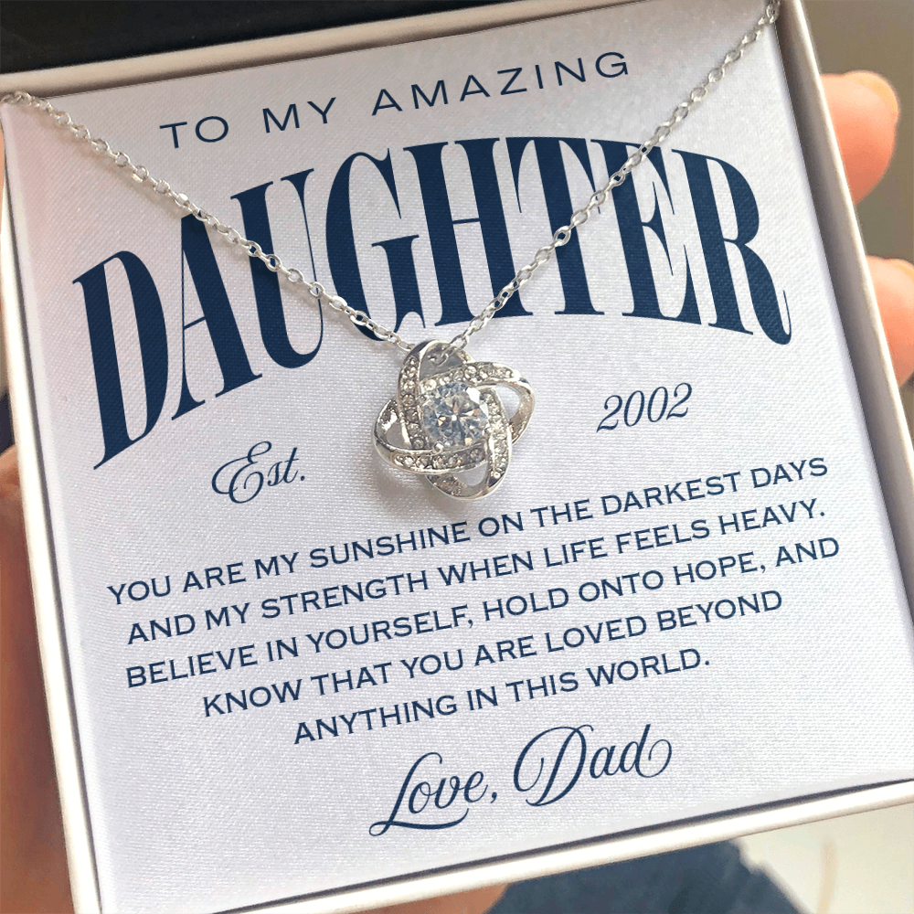 Halo Pendant Necklace, From Dad To Daughter, You Are My Sunshine