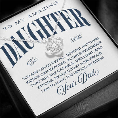 Halo Pendant Necklace, From Dad To Daughter, The Honor of Being Your Dad