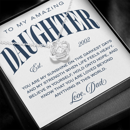 Halo Pendant Necklace, From Dad To Daughter, You Are My Sunshine