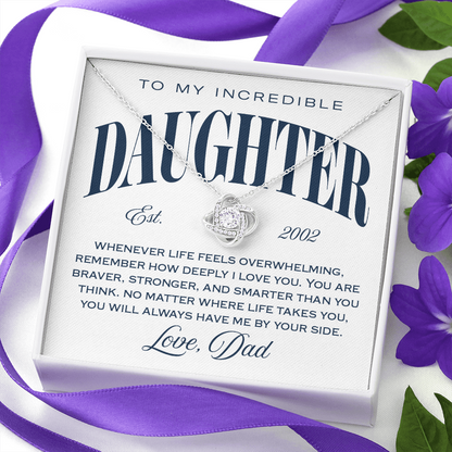 Halo Pendant, From Dad To Daughter, Always Be By Your Side