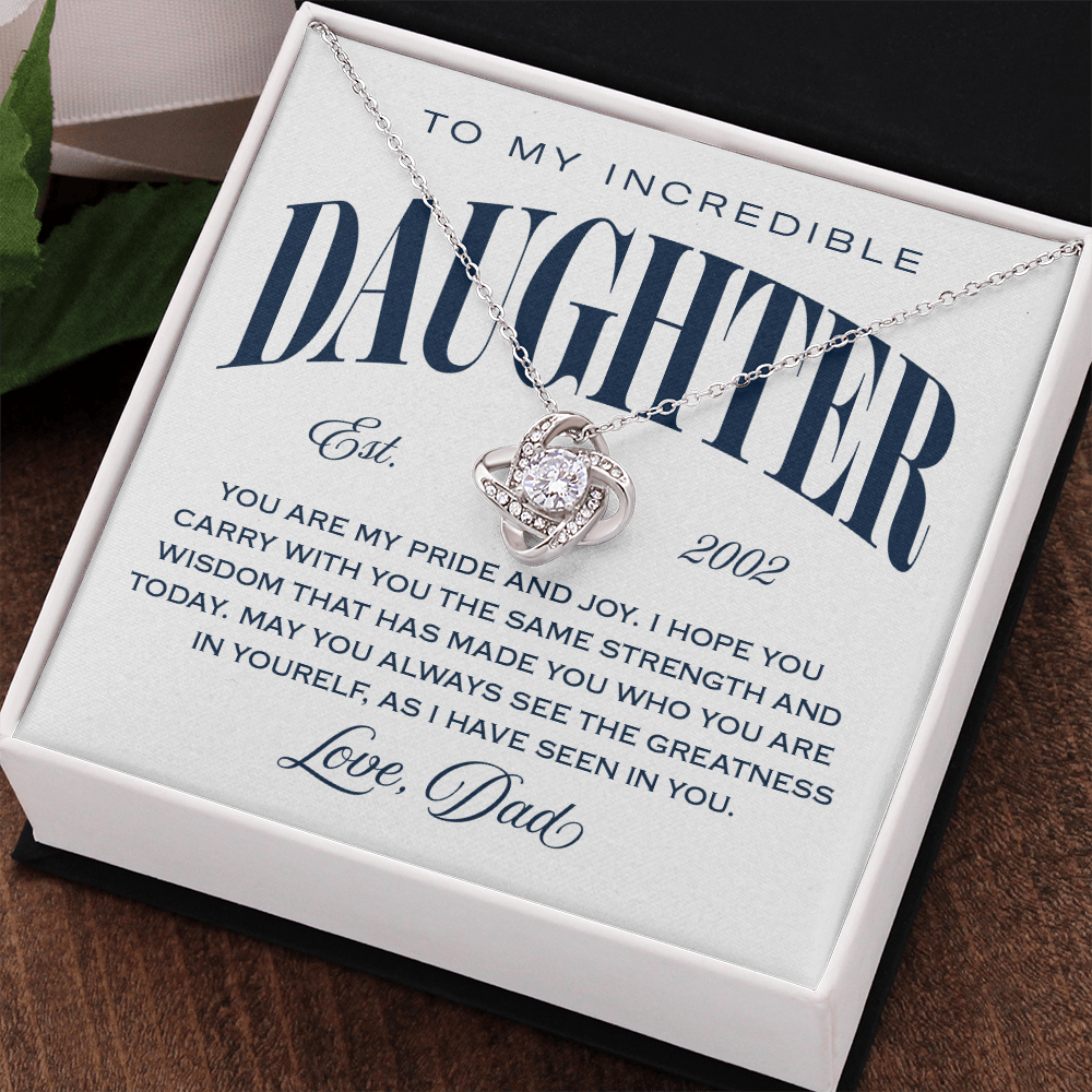 Halo Pendant Necklace, From Dad to Daughter, Greatness In Yourself