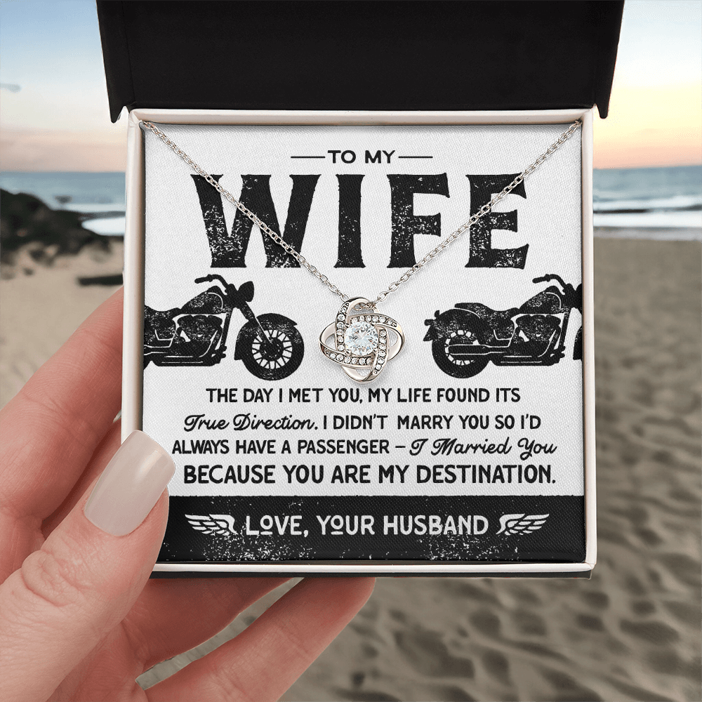 Halo Pendant Necklace for Biker Wife