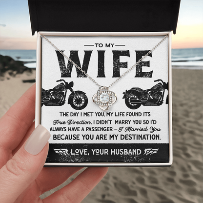 Halo Pendant Necklace for Biker Wife