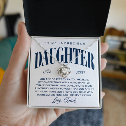 Halo Pendant Necklace, From Dad to Daughter, Loved More Than Anything