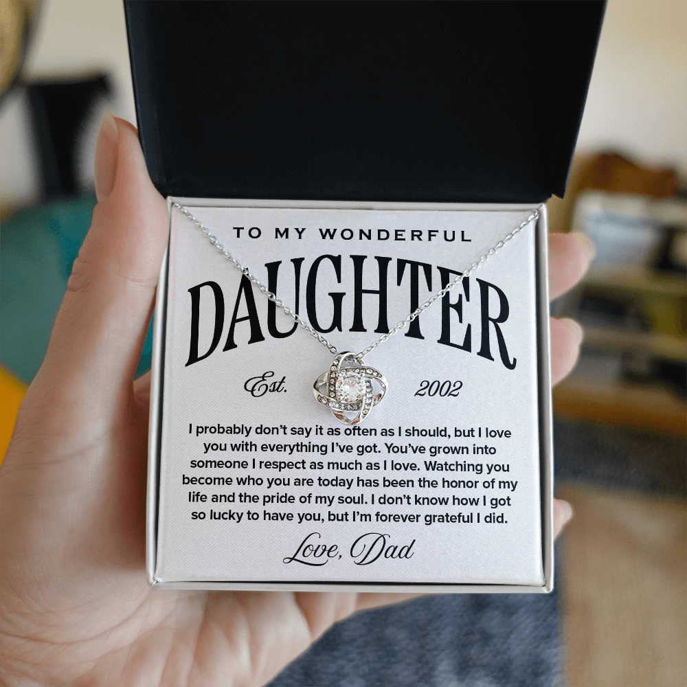 Halo Pendant Necklace, From Dad To Daughter, Honor of My Life