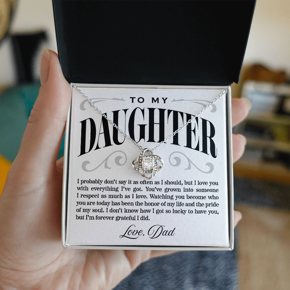 Halo Pendant Necklace, From Dad To Daughter, Honor of My Life