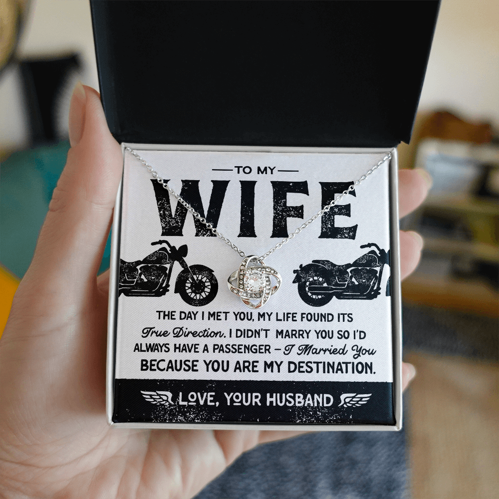 Halo Pendant Necklace for Biker Wife