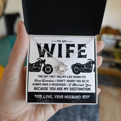 Halo Pendant Necklace for Biker Wife