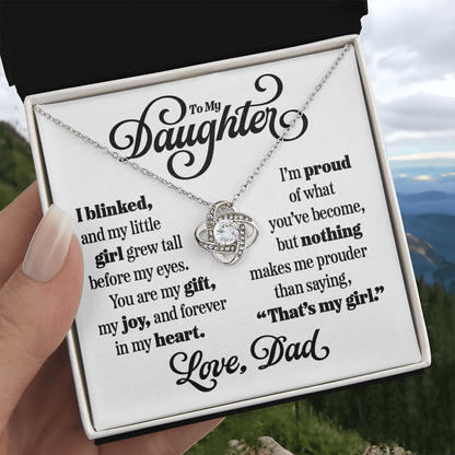 Halo Pendant Necklace for Daughter