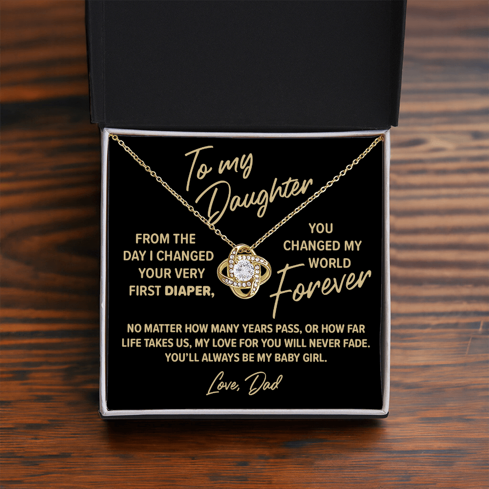From Father To Daughter, You Changed My World Forever, Halo Pendant Necklace