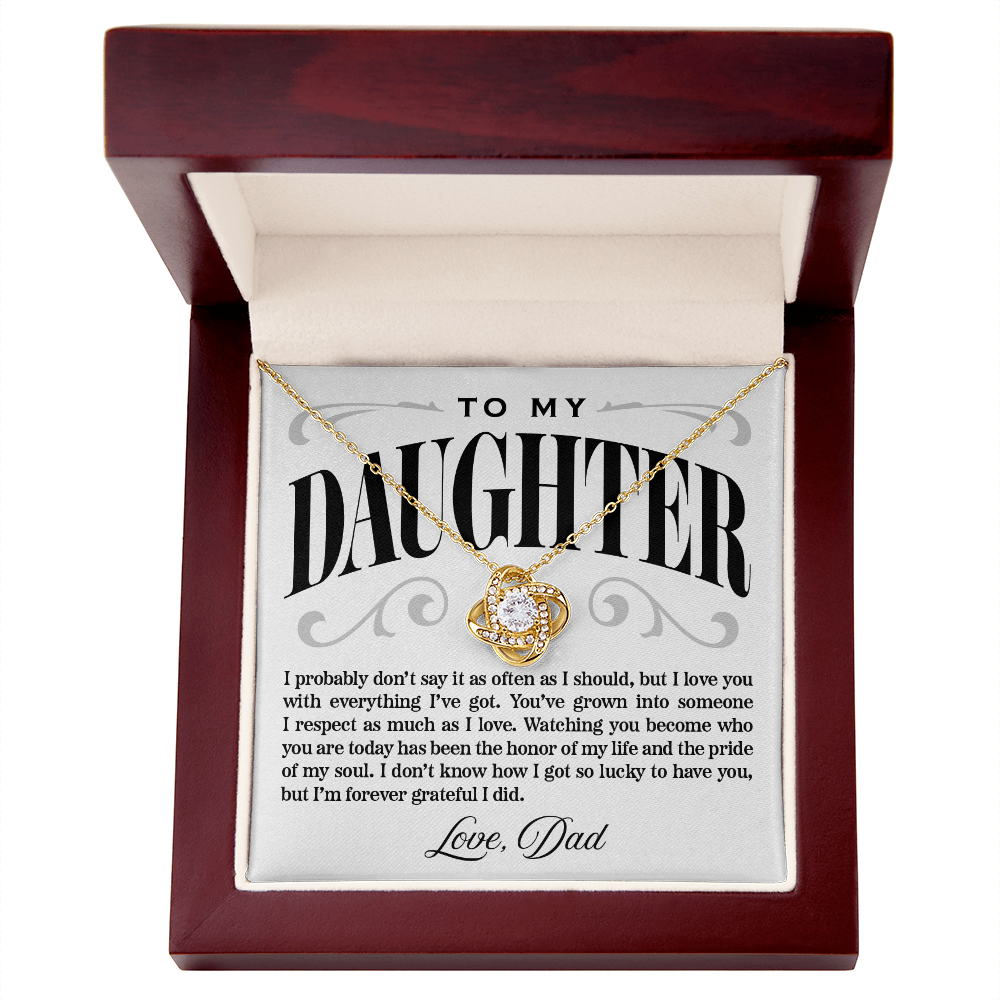 Halo Pendant Necklace, From Dad To Daughter, Honor of My Life
