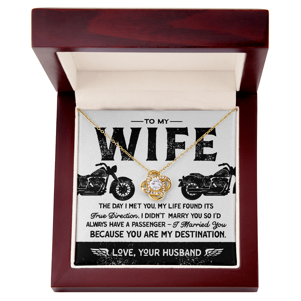 Halo Pendant Necklace for Biker Wife