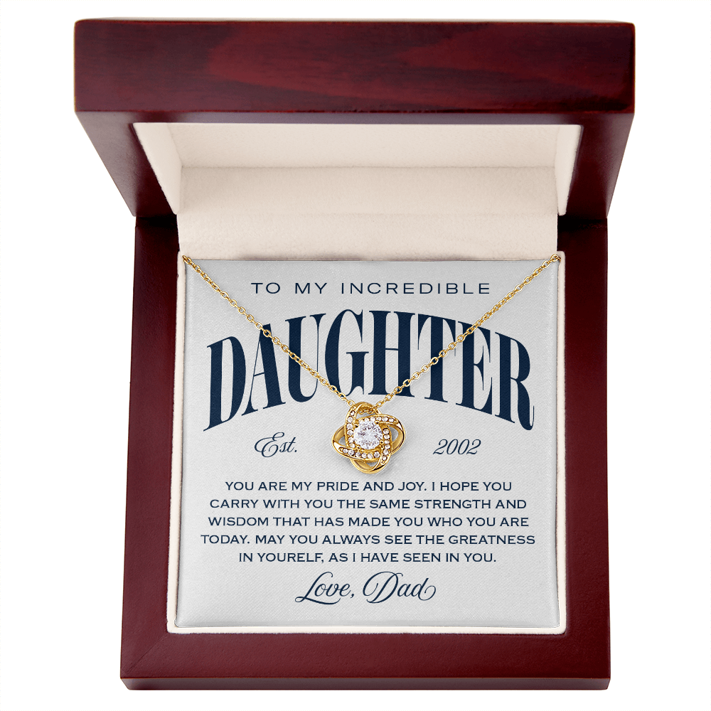 Halo Pendant Necklace, From Dad to Daughter, Greatness In Yourself