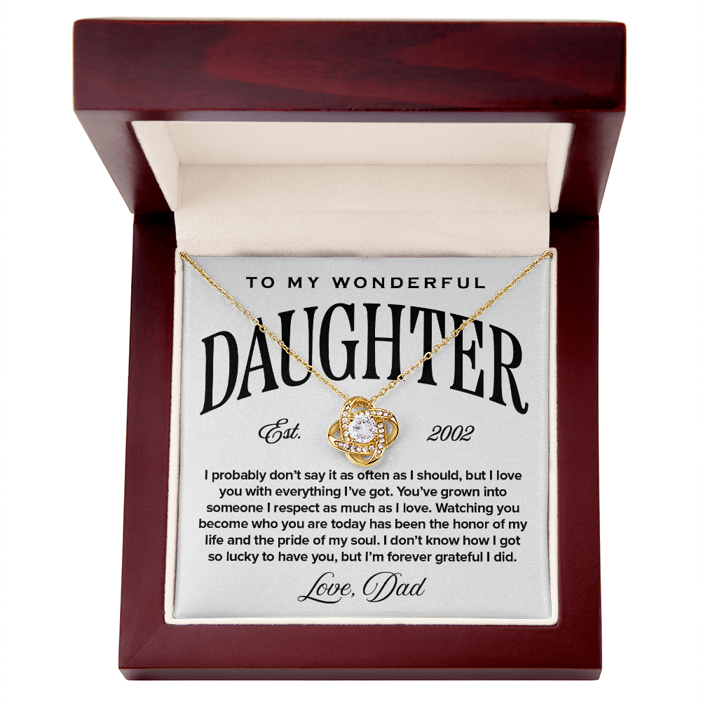 Halo Pendant Necklace, From Dad To Daughter, Honor of My Life