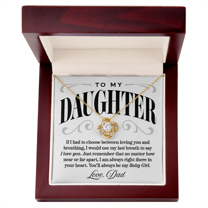 Halo Pendant Necklace, From Dad To Daughter, I Would Say I Love You