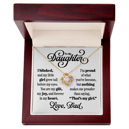 Halo Pendant Necklace for Daughter