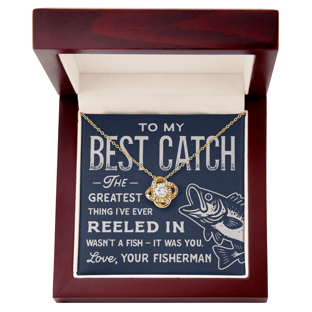 Halo Pendant Necklace With Fisherman Message