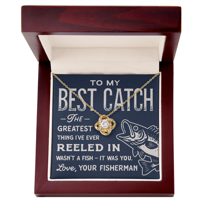 Halo Pendant Necklace With Fisherman Message