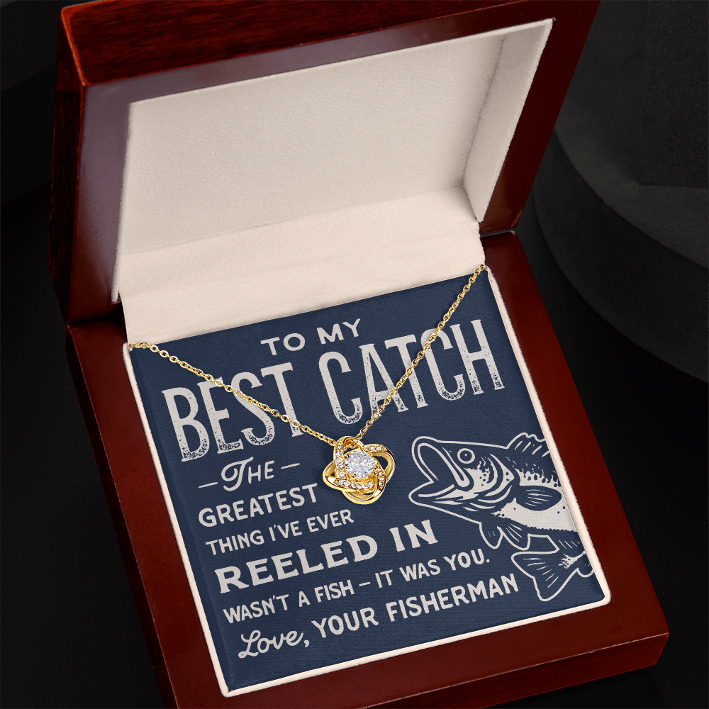 Halo Pendant Necklace With Fisherman Message