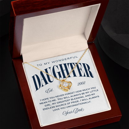 Halo Pendant Necklace, From Dad to Daughter, My Greatest Blessing