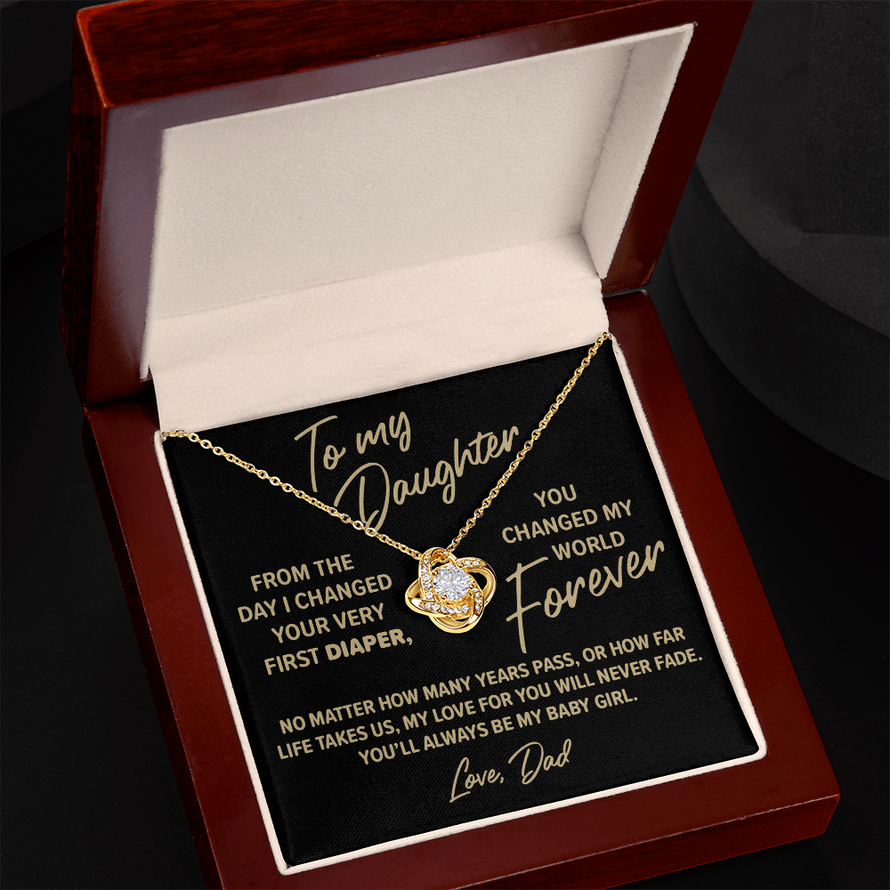 From Father To Daughter, You Changed My World Forever, Halo Pendant Necklace