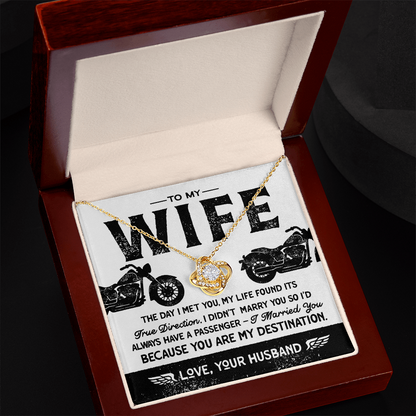 Halo Pendant Necklace for Biker Wife