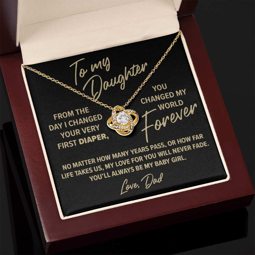 From Father To Daughter, You Changed My World Forever, Halo Pendant Necklace