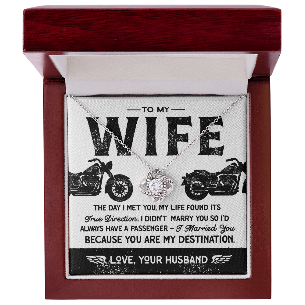 Halo Pendant Necklace for Biker Wife