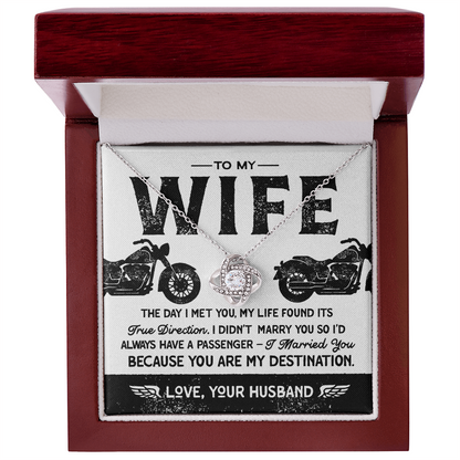 Halo Pendant Necklace for Biker Wife