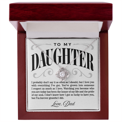 Halo Pendant Necklace, From Dad To Daughter, Honor of My Life