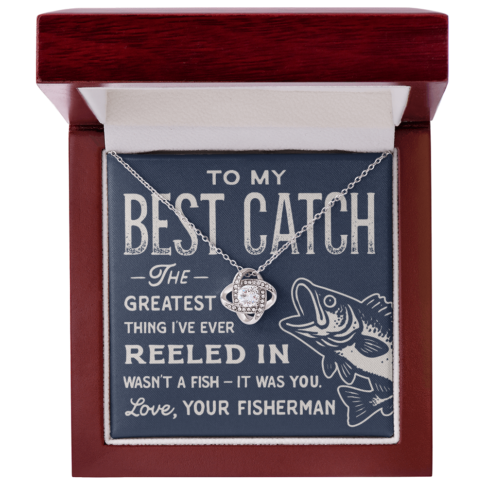 Halo Pendant Necklace With Fisherman Message