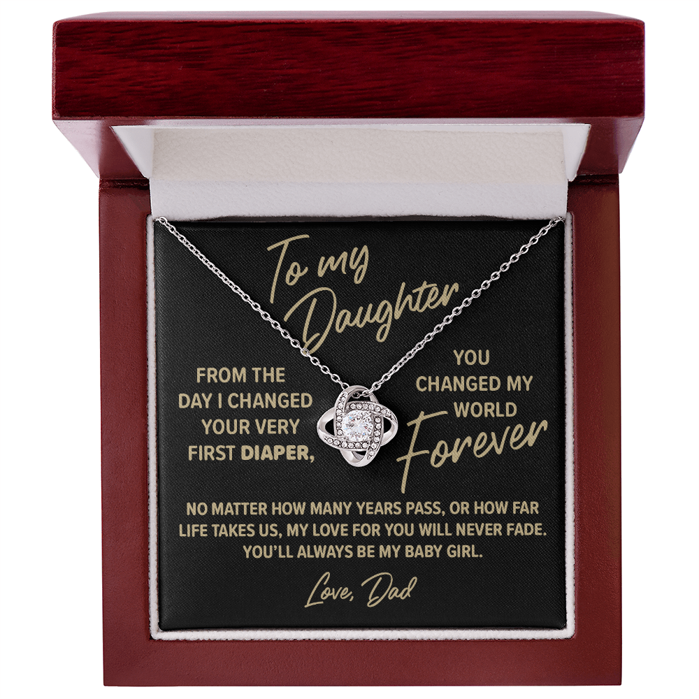From Father To Daughter, You Changed My World Forever, Halo Pendant Necklace