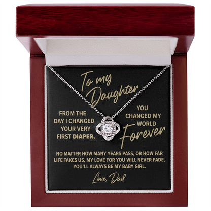 From Father To Daughter, You Changed My World Forever, Halo Pendant Necklace