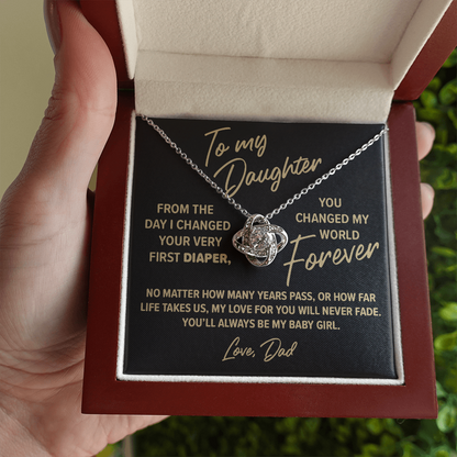 From Father To Daughter, You Changed My World Forever, Halo Pendant Necklace