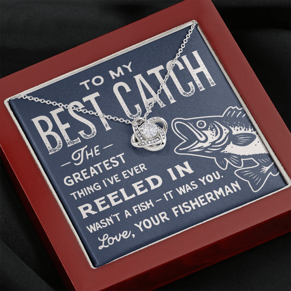 Halo Pendant Necklace With Fisherman Message