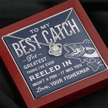 Halo Pendant Necklace With Fisherman Message