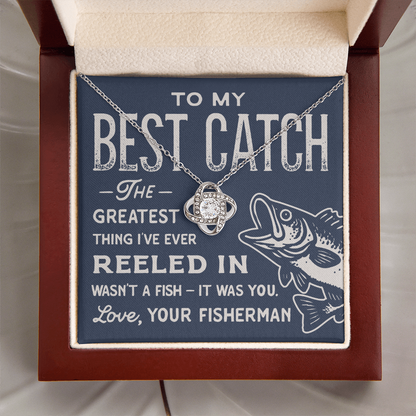 Halo Pendant Necklace With Fisherman Message