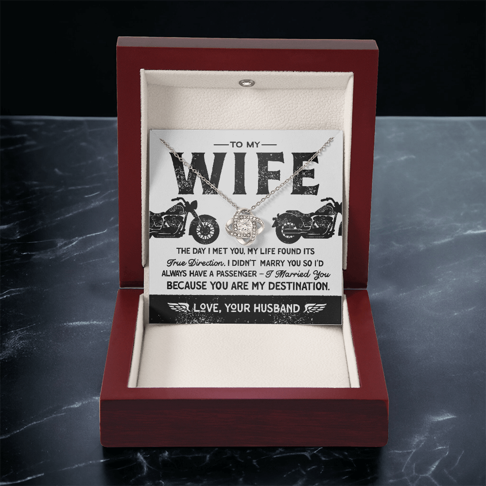 Halo Pendant Necklace for Biker Wife