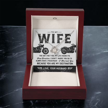 Halo Pendant Necklace for Biker Wife