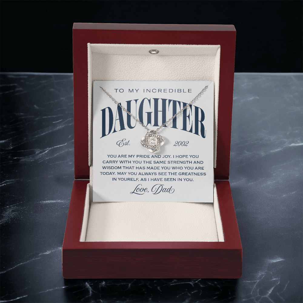 Halo Pendant Necklace, From Dad to Daughter, Greatness In Yourself
