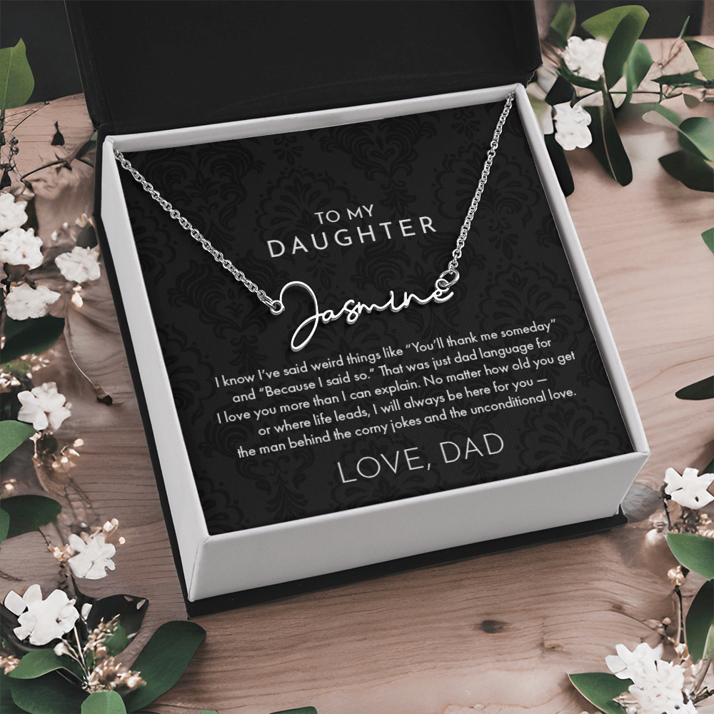 Dad to Daughter, Name Necklace