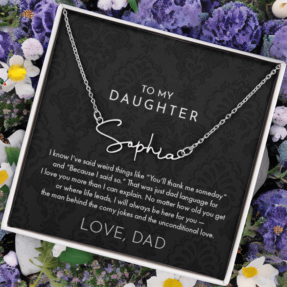 Dad to Daughter, Name Necklace