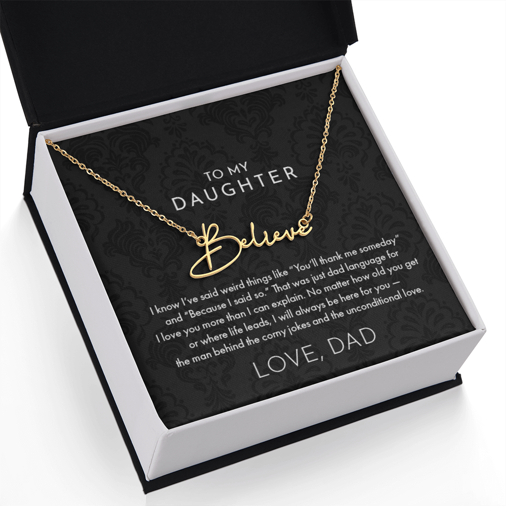 Dad to Daughter, Name Necklace