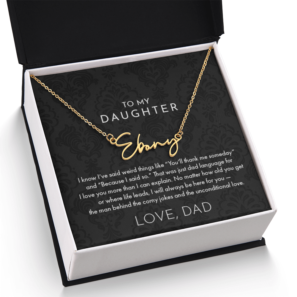 Dad to Daughter, Name Necklace