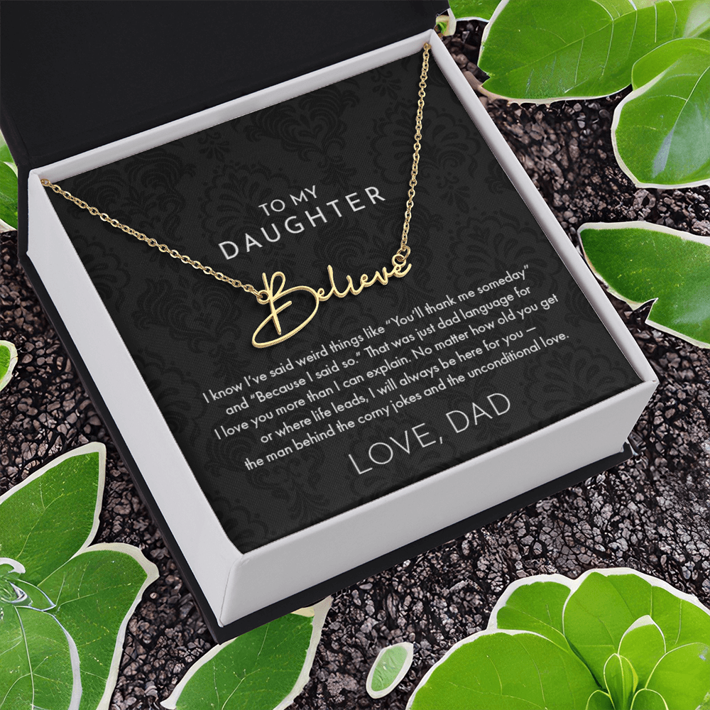 Dad to Daughter, Name Necklace