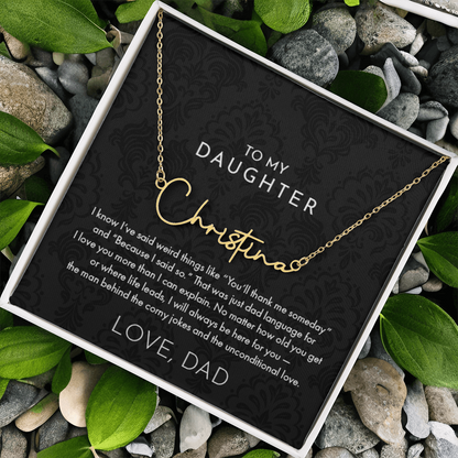 Dad to Daughter, Name Necklace