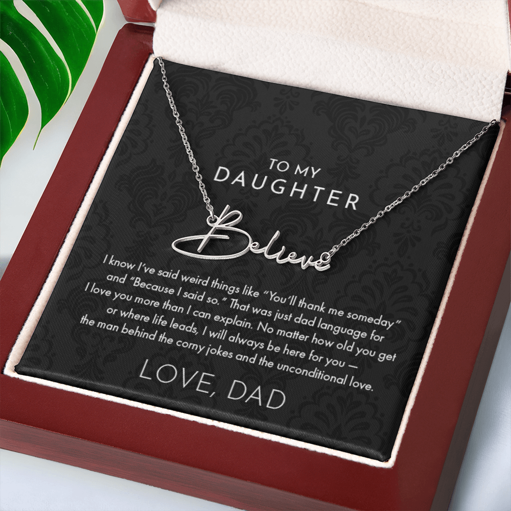 Dad to Daughter, Name Necklace