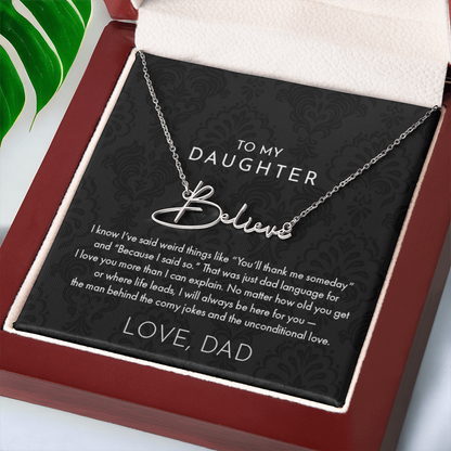 Dad to Daughter, Name Necklace