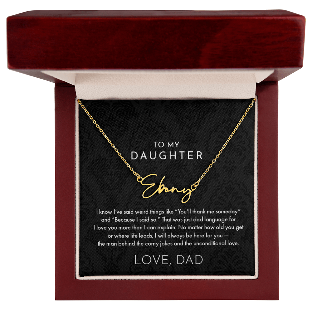 Dad to Daughter, Name Necklace